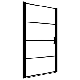 Lumarko Drzwi prysznicowe, hartowane szkło mrożone, 81 x 195 cm, czarne