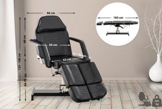 Fotel kosmetyczny Leżanka kosmetyczna hydrauliczna Split czarna