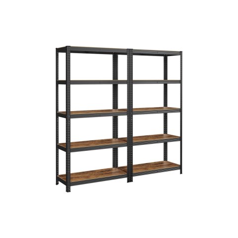 Półki magazynowe , półki do dużych obciążeń, zestaw 2 szt., półki piwniczne, 180 x 90 x 40 cm, nośność do 875 kg, półki, półki w