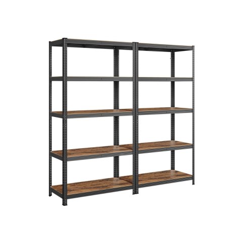 Półki magazynowe , półki do dużych obciążeń, zestaw 2 szt., półki piwniczne, 180 x 90 x 40 cm, nośność do 875 kg, półki, półki w