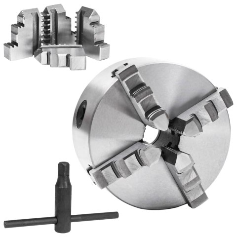  Samocentrujący uchwyt tokarski, 4 szczęki, 125 mm, stal  Lumarko!