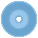  Luksusowa, okrągła umywalka, matowy błękit, 40x15 cm, ceramika Lumarko!
