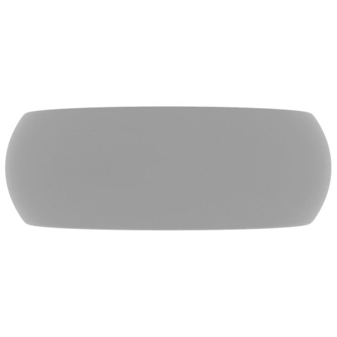  Luksusowa, okrągła umywalka, matowy szary, 40x15 cm, ceramiczna Lumarko!