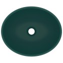  Luksusowa, owalna umywalka, matowa ciemna zieleń, 40x33 cm Lumarko!