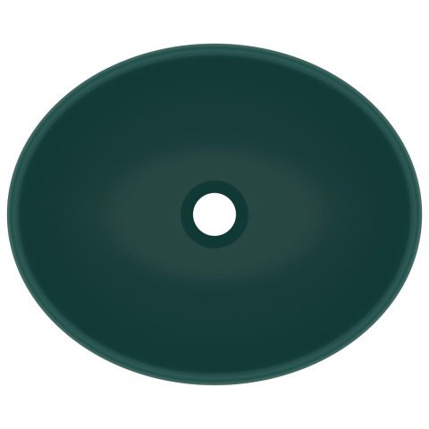  Luksusowa, owalna umywalka, matowa ciemna zieleń, 40x33 cm Lumarko!