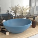  Luksusowa, owalna umywalka, matowy błękit, 40x33 cm, ceramiczna Lumarko!