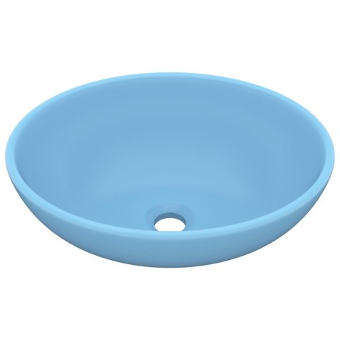  Luksusowa, owalna umywalka, matowy błękit, 40x33 cm, ceramiczna Lumarko!