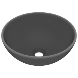  Okrągła umywalka łazienkowa, matowa ciemnoszara, 32,5 x 14 cm Lumarko!