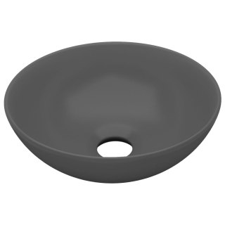  Umywalka łazienkowa, ceramiczna, jasnoszara, okrągła Lumarko!