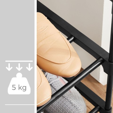 3-półki stojak na buty, metalowy organizator buta, łatwy w montażu, buty od 12 do 15 par, stosowna półka buta na szafę, Enterway