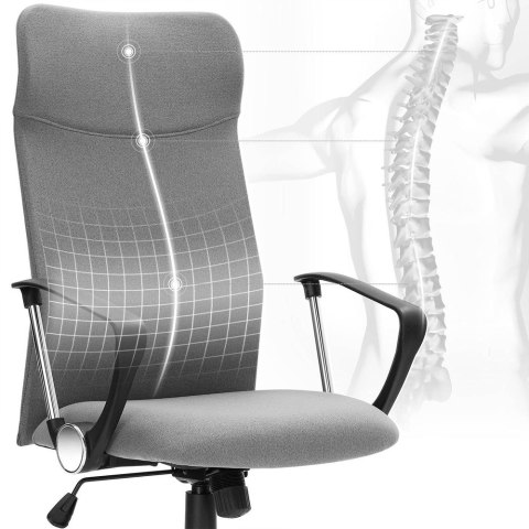 Krzesło biurowe , ergonomiczne krzesło biurowe, krzesło obrotowe, wyściełane siedzisko, pokrycie z tkaniny, regulacja wysokości