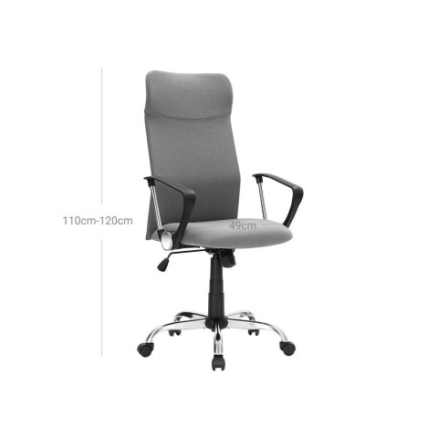 Krzesło biurowe , ergonomiczne krzesło biurowe, krzesło obrotowe, wyściełane siedzisko, pokrycie z tkaniny, regulacja wysokości