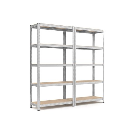 Półki magazynowe , półki do dużych obciążeń, zestaw 2 szt., półki piwniczne, 180 x 90 x 40 cm, nośność do 875 kg, półki, półki w