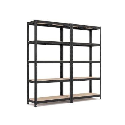 Półki magazynowe , półki do dużych obciążeń, zestaw 2 szt., półki piwniczne, 180 x 90 x 40 cm, nośność do 875 kg, półki, półki w