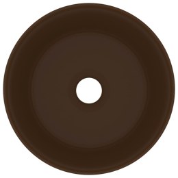 Lumarko Luksusowa, okrągła umywalka, matowy ciemny brąz, 40x15 cm