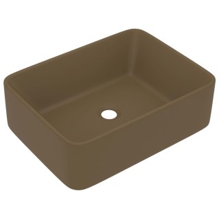  Luksusowa umywalka, matowa kremowa, 41x30x12 cm, ceramiczna Lumarko!
