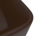  Luksusowa umywalka, matowy ciemny brąz, 41x30x12 cm, ceramiczna Lumarko!