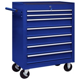 Lumarko Warsztatowy wózek narzędziowy z 7 szufladami, niebieski