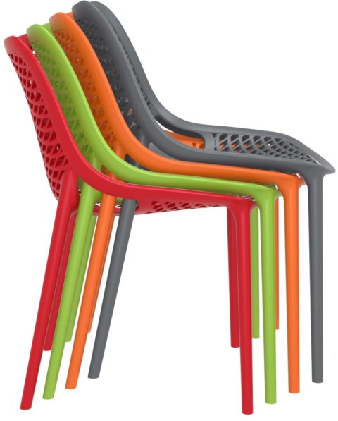 Hoker barowy Air ciemnoszary z tworzywa, 44 cm wysokości siedziska