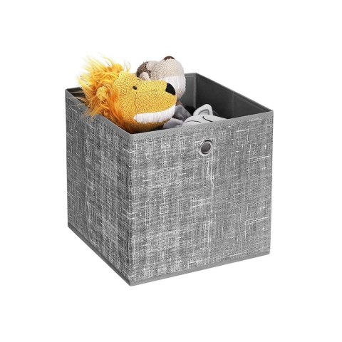 Zestaw 6 składanych pudełek do przechowywania Składane pudełko z otworem na palec 30 x 30 x 30 cm beżowy RFB02M-3