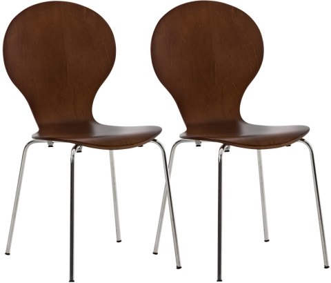 Krzesło biurowe Diego brązowe 2 sztuki, ergonomiczne, metalowe