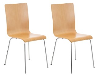 Krzesło konferencyjne Pepe zestaw 2 sztuki naturalne