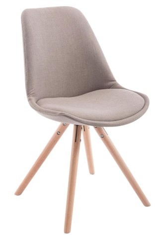 Krzesło konferencyjne Toulouse w kolorze taupe z tkaniny