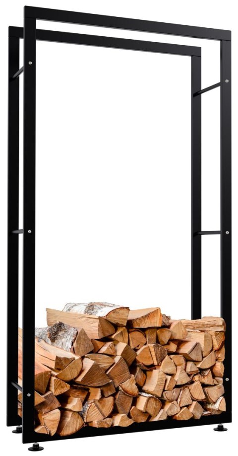 Stojak na drewno Keri V2 25x80x150 czarny