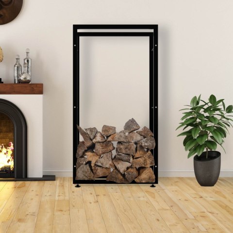 Stojak na drewno Keri V2 25x80x150 czarny
