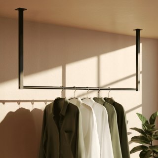 Stojak na ubrania Fenton 100x60 cm stalowy czarny