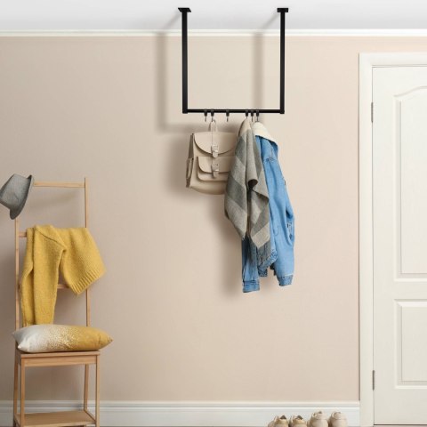 Stojak na ubrania Fenton 60x60 cm 6 haków czarny