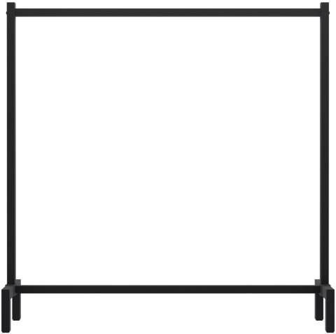 Wieszak na ubrania Melva 120x38x120 cm czarny metalowy
