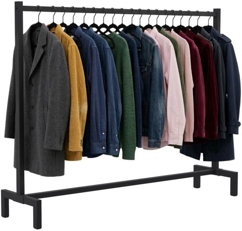 Wieszak na ubrania Melva 150x38x120 cm czarny metalowy