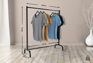 Wieszak na ubrania Lara 120x38x120 cm czarny