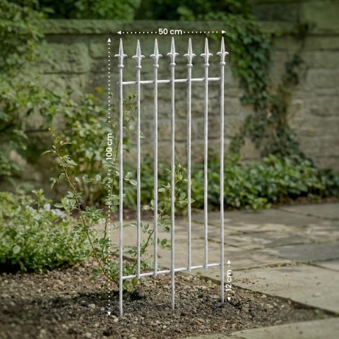 Gitter ogrodowe Elisa antykowe, metalowe 100x50 cm