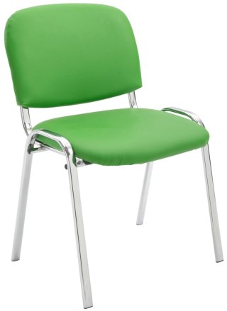 Krzesło konferencyjne Ken z ekoskóry zielone