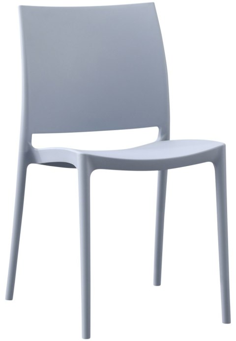 Krzesło ogrodowe Meton szare z tworzywa, ergonomiczne