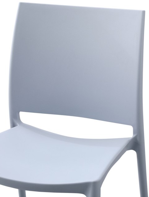 Krzesło ogrodowe Meton szare z tworzywa, ergonomiczne