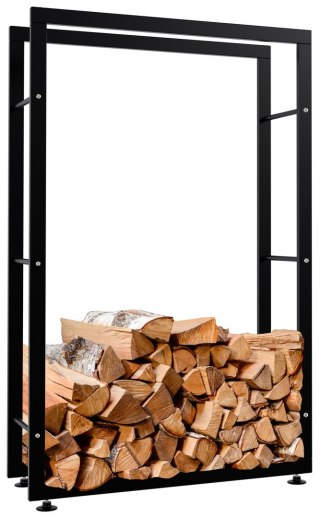 Stojak na drewno Keri V2 25x80x125 cm czarny