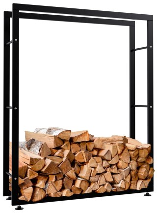 Stojak na drewno Keri V2 czarny 25x100x125