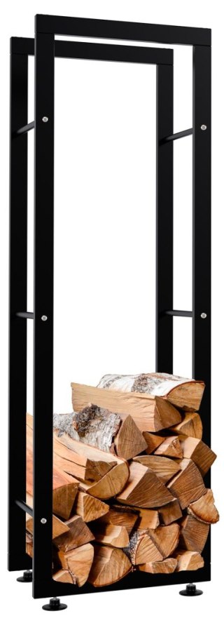 Stojak na drewno Keri V2 czarny 25x40x125