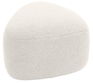 Hoker Alfrisa Teddy w kolorze kremowym, owalny, tapicerowany
