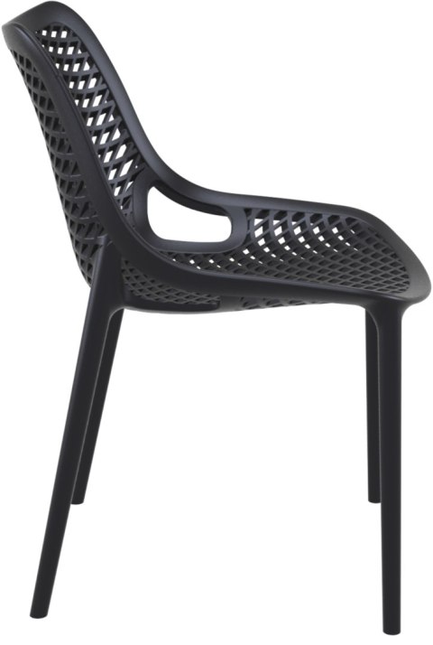 Hoker barowy Air czarny z tworzywa, stelaż, 44 cm wysokości