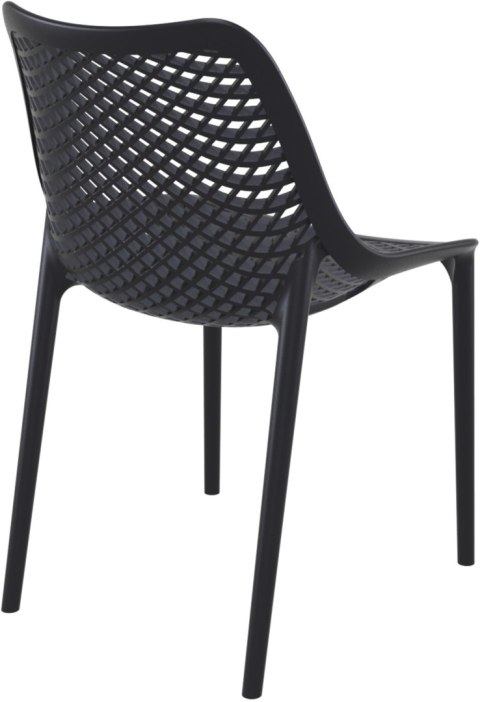 Hoker barowy Air czarny z tworzywa, stelaż, 44 cm wysokości