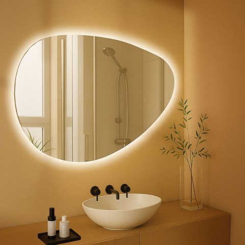Lustro łazienkowe Almafie 65x75 z oświetleniem LED