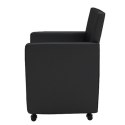  Krzesła stołowe, 6 szt., czarne, sztuczna skóra Lumarko!