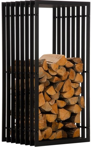 Stojak na drewno kominkowe Irving 40x50x100 cm czarny mat