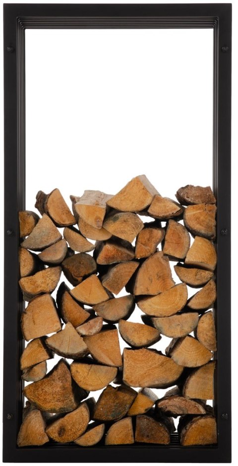 Stojak na drewno kominkowe Irving 40x50x100 cm czarny mat
