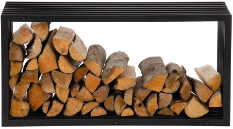Stojak na drewno kominkowe Irving 40x50x100 cm czarny mat