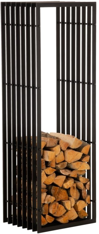 Stojak na drewno kominkowe Irving 40x50x150 czarny mat